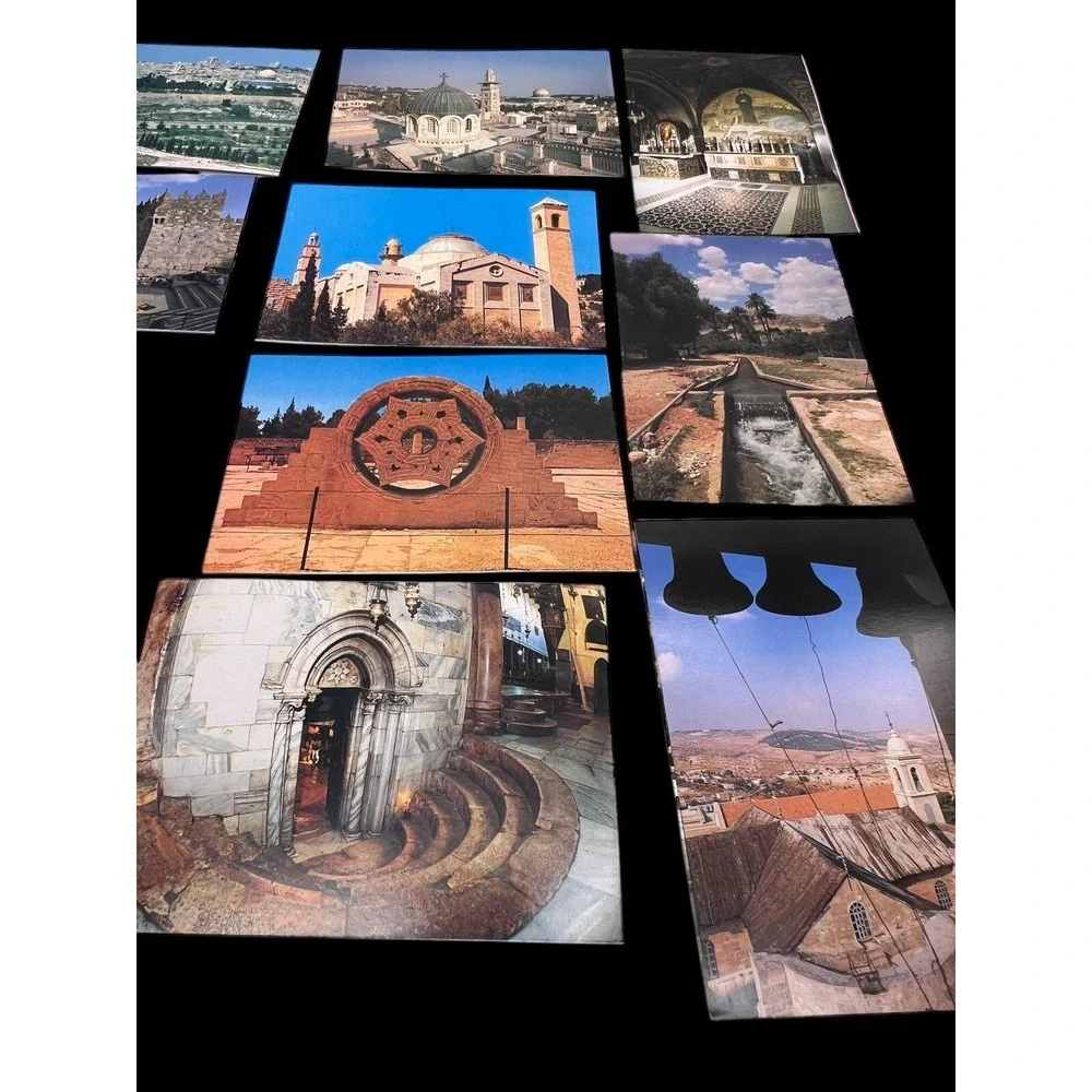 Vintage Postcards Jerusalem Bethlehem‎ Israel Holy Unposted Star Cards Lot of 28